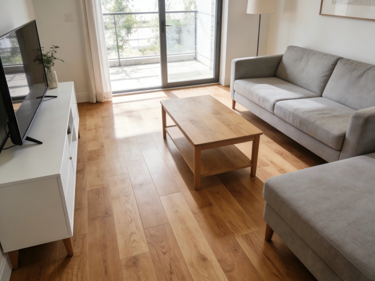 أرضيات خشبية عتيقة من خشب البلوط الداكن