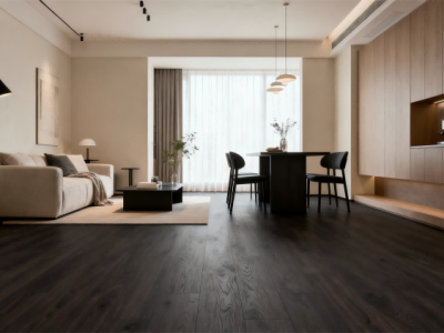 أرضيات الفينيل الخشبية الداكنة